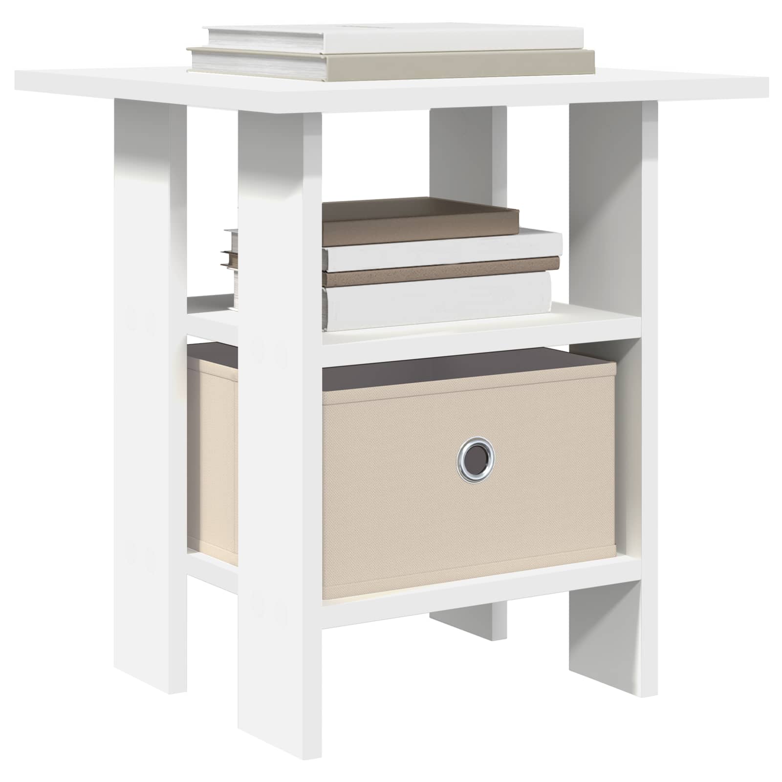 Bedside Table 2 pcs White 41 x 40 x 45 cm Engineered Wood