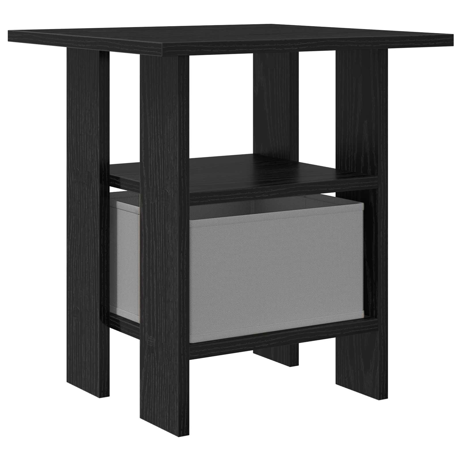 Bedside Table 2 pcs Black Oak 41 x 40 x 45 cm Engineered Wood