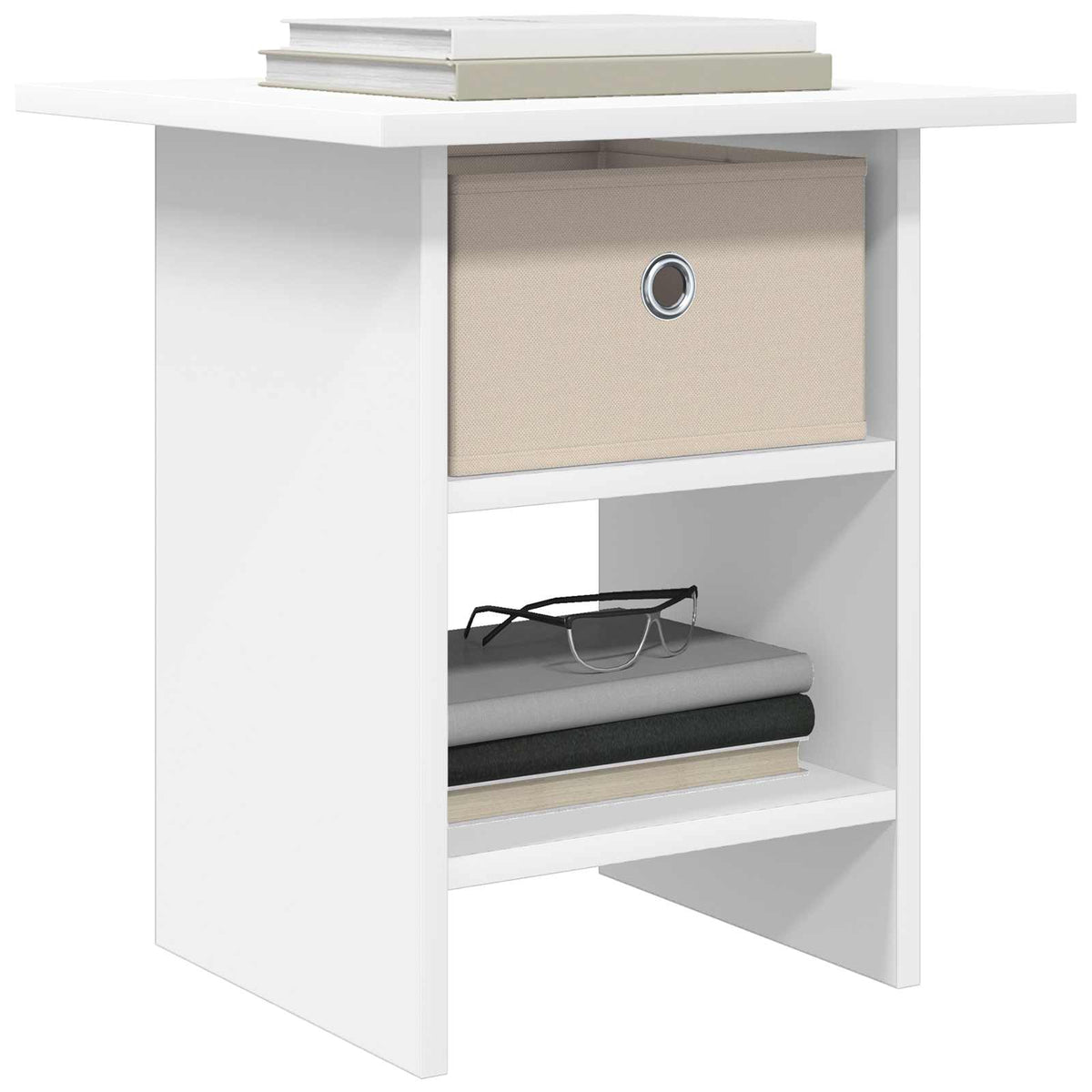 Bedside Table 2 pcs White 41 x 40 x 45 cm Engineered Wood
