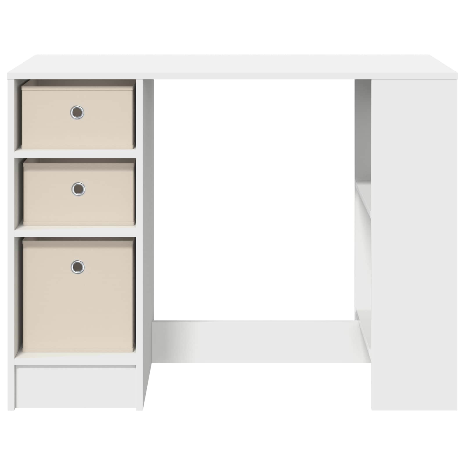 Desk with Drawer White 100 x 40 x 75 cm Engineered Wood