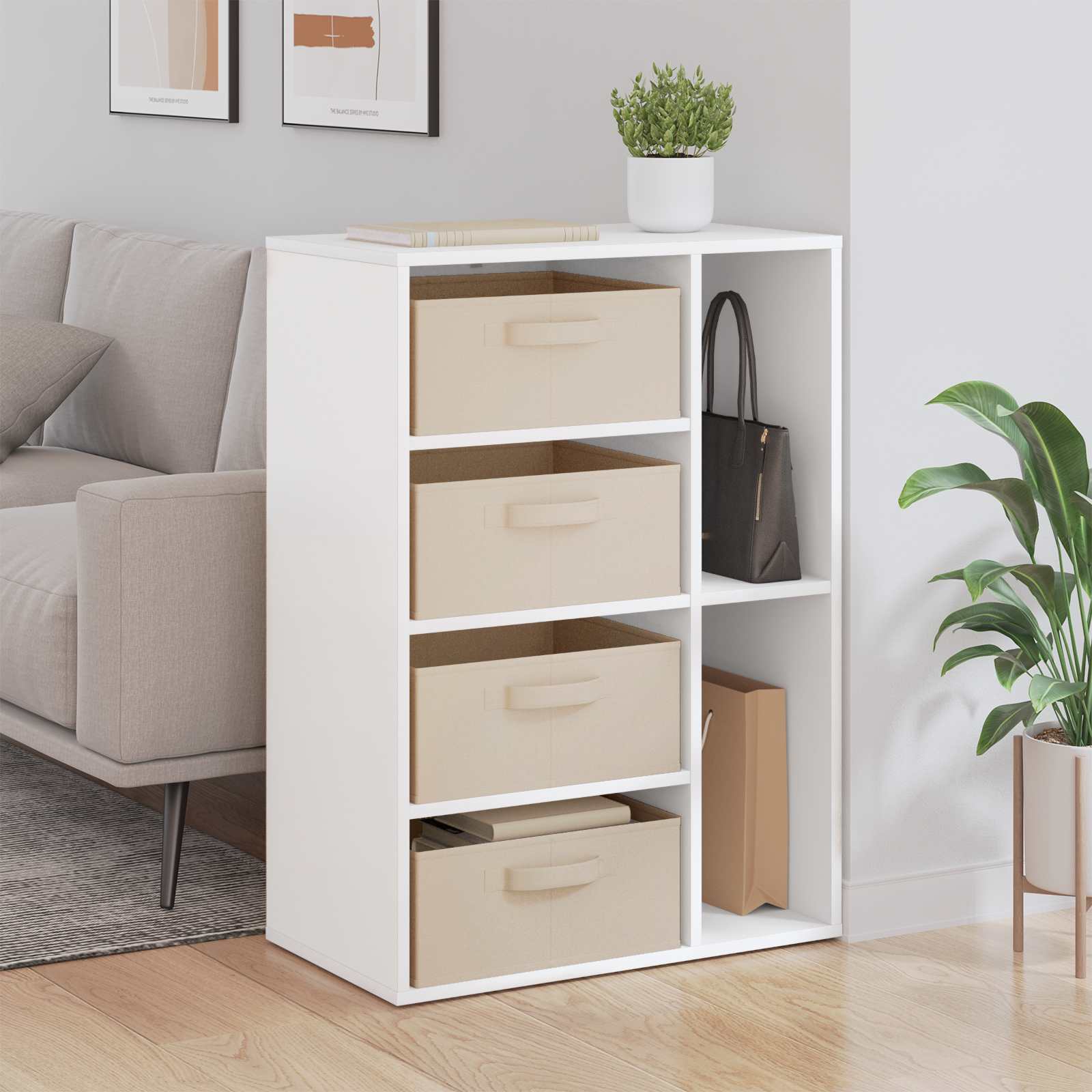 Sideboard with Drawer White 60 x 33.5 x 84 cm