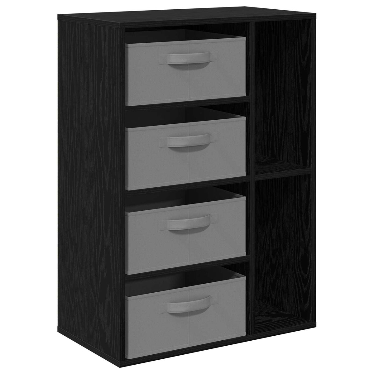 Sideboard with Drawer Black Oak 60 x 33.5 x 84 cm
