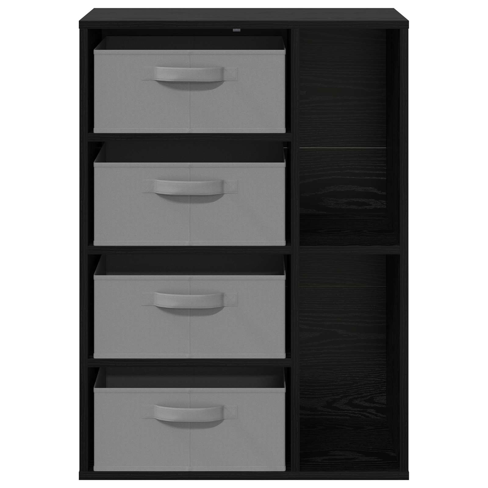Sideboard with Drawer Black Oak 60 x 33.5 x 84 cm