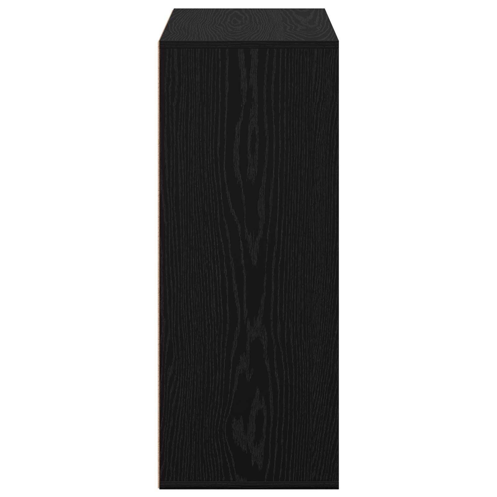 Sideboard with Drawer Black Oak 60 x 33.5 x 84 cm