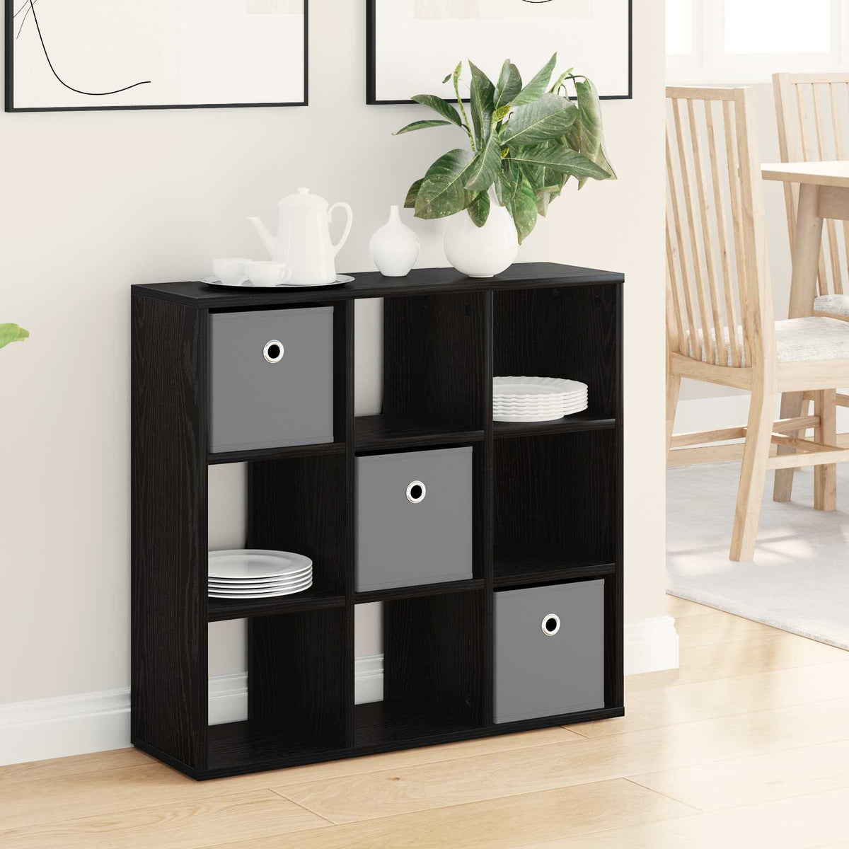 Sideboard with Drawer Black Oak 73.5 x 24 x 69.5 cm