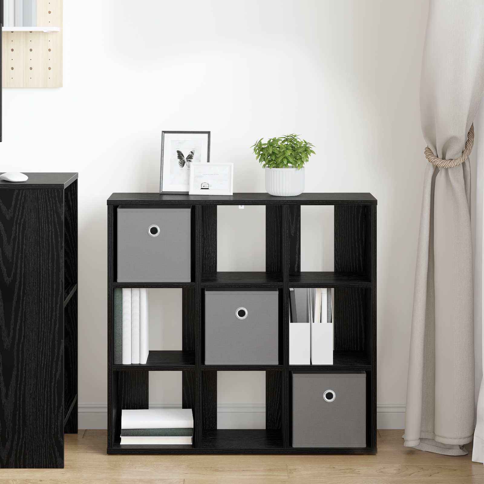 Sideboard with Drawer Black Oak 73.5 x 24 x 69.5 cm