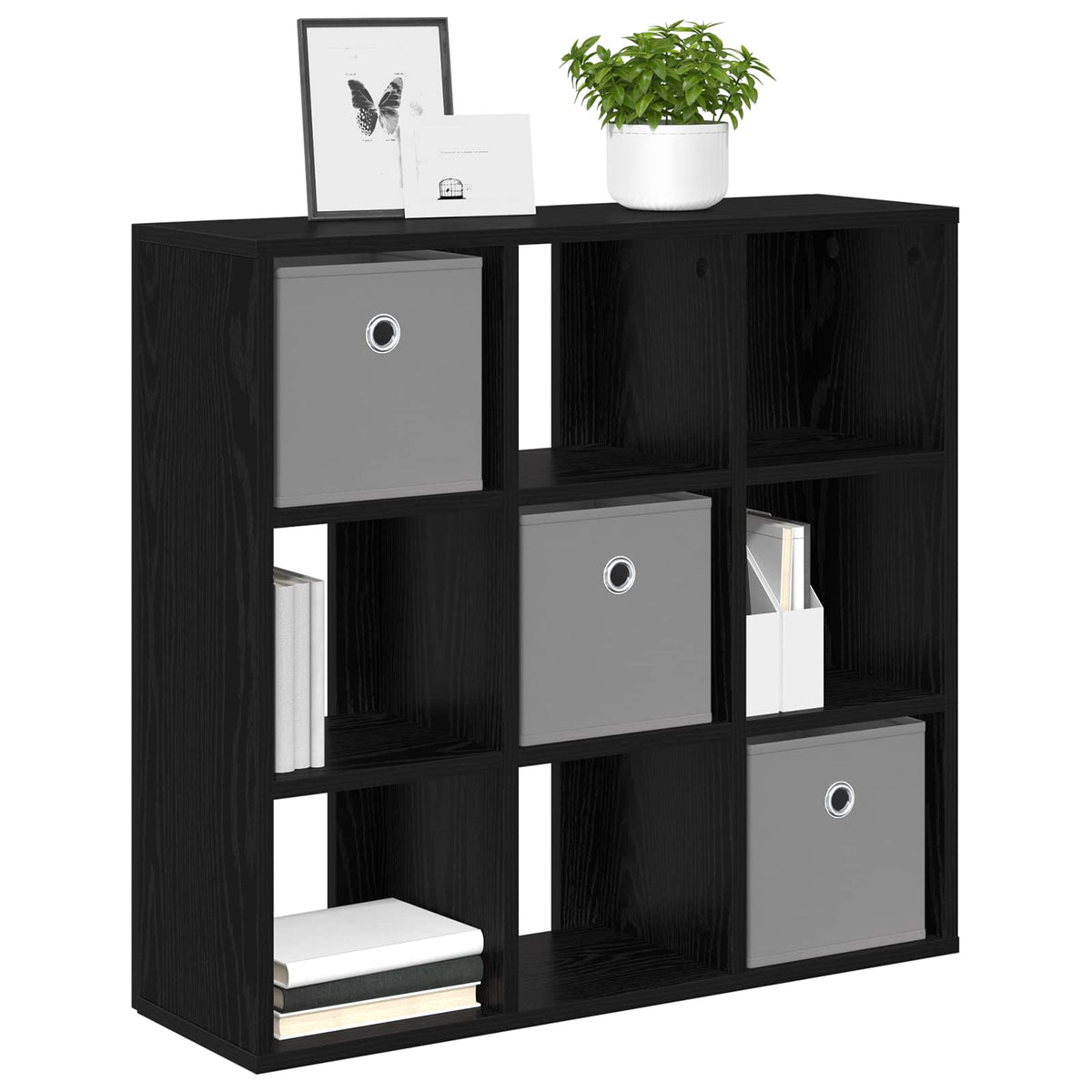 Sideboard with Drawer Black Oak 73.5 x 24 x 69.5 cm