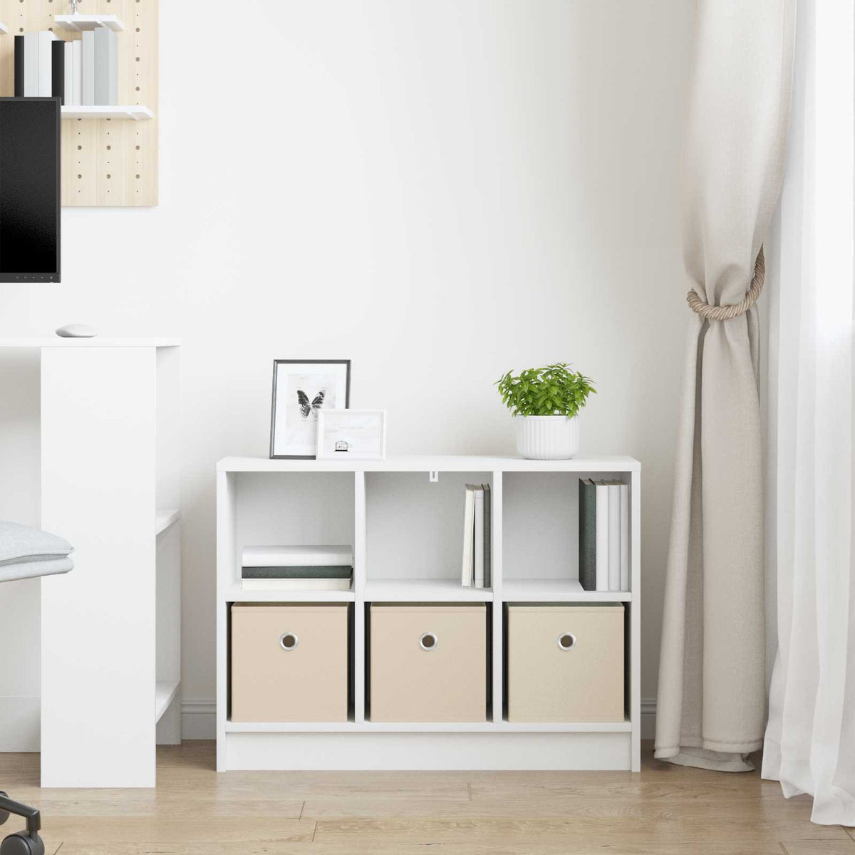 Sideboard with Drawer White 73.5 x 22.5 x 53.5 cm