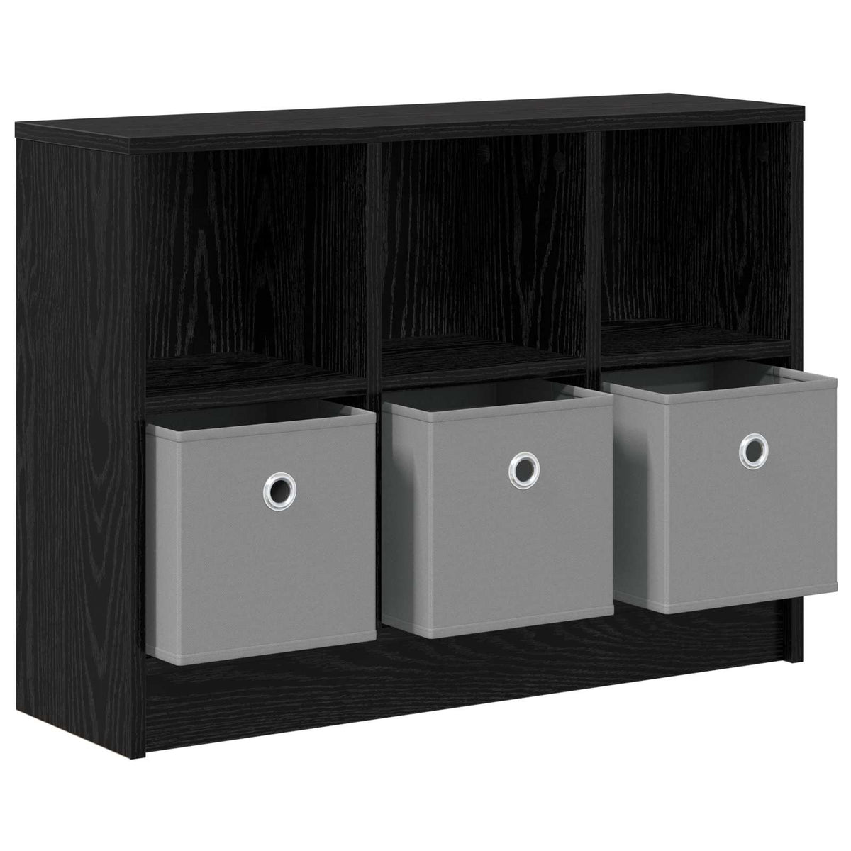 Sideboard with Drawer Black Oak 73.5 x 22.5 x 53.5 cm