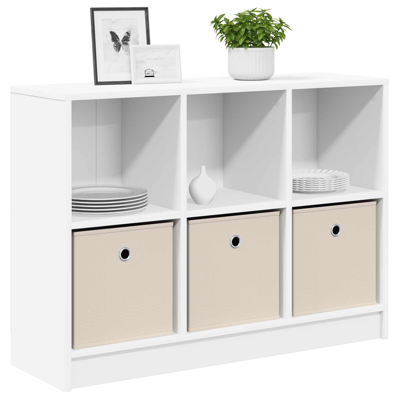 Sideboard with Drawer White 88.5 x 27.5 x 63.5 cm