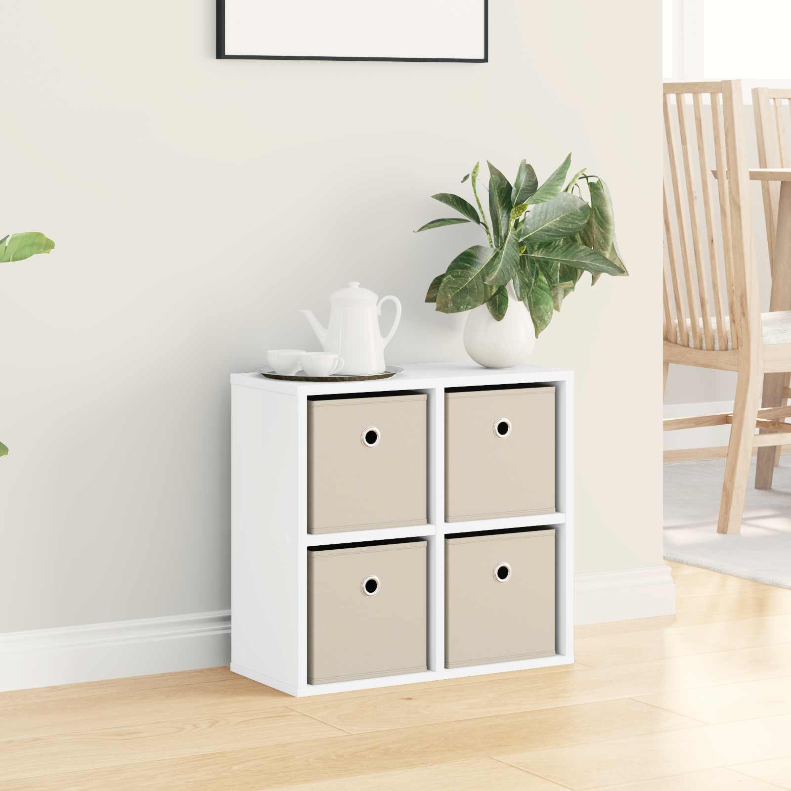 Sideboard with Drawer White 49.5 x 22 x 47 cm