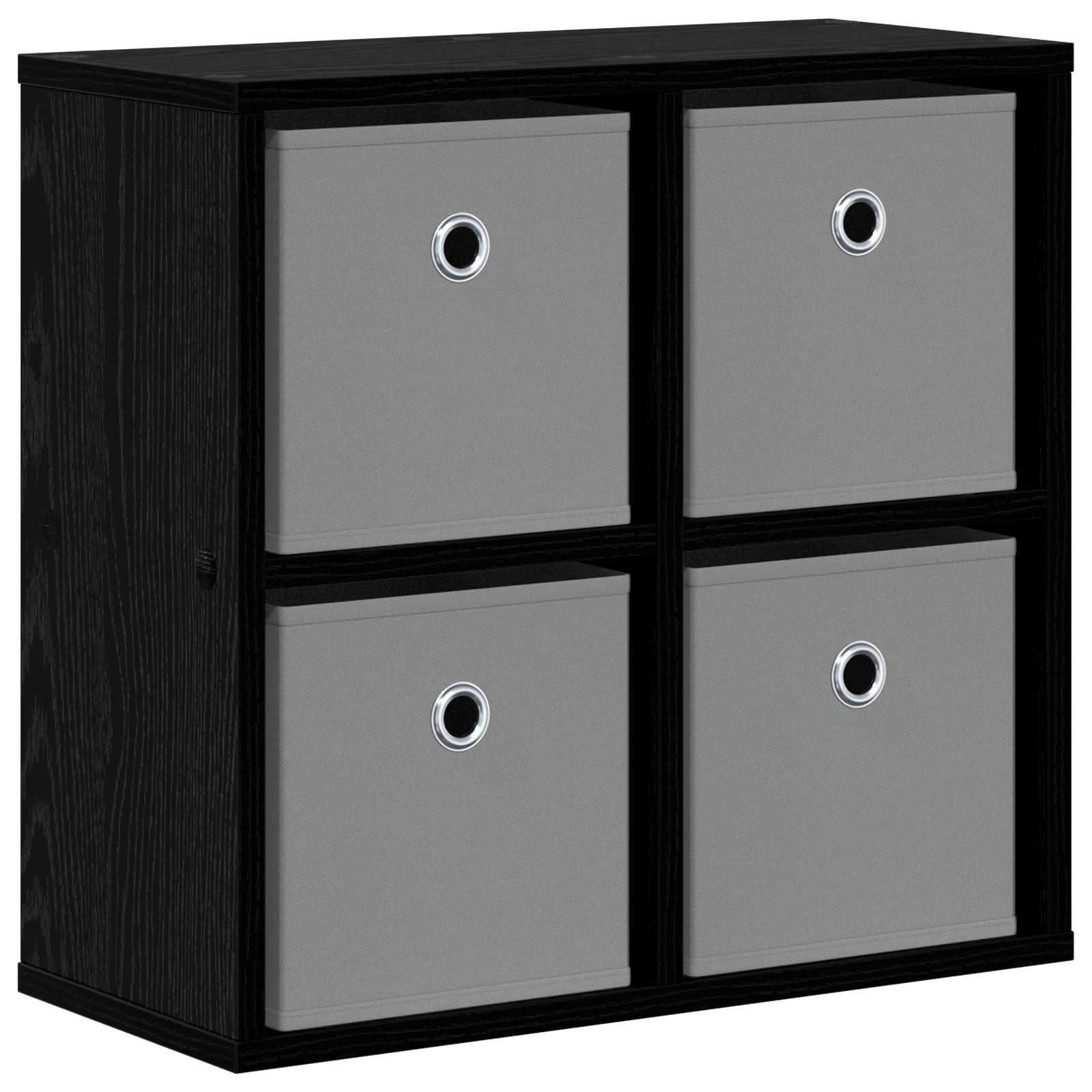 Sideboard with Drawer Black Oak 49.5 x 22 x 47 cm