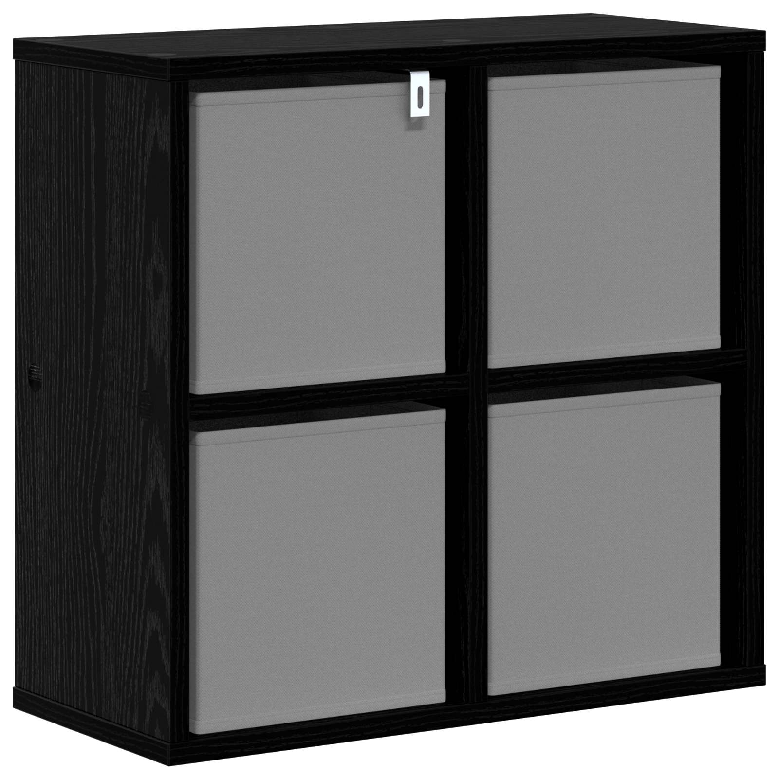 Sideboard with Drawer Black Oak 49.5 x 22 x 47 cm