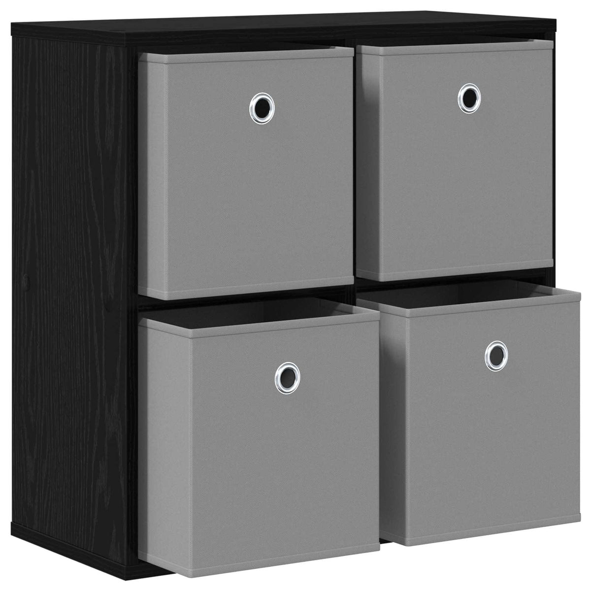 Sideboard with Drawer Black Oak 59.5 x 27 x 57 cm