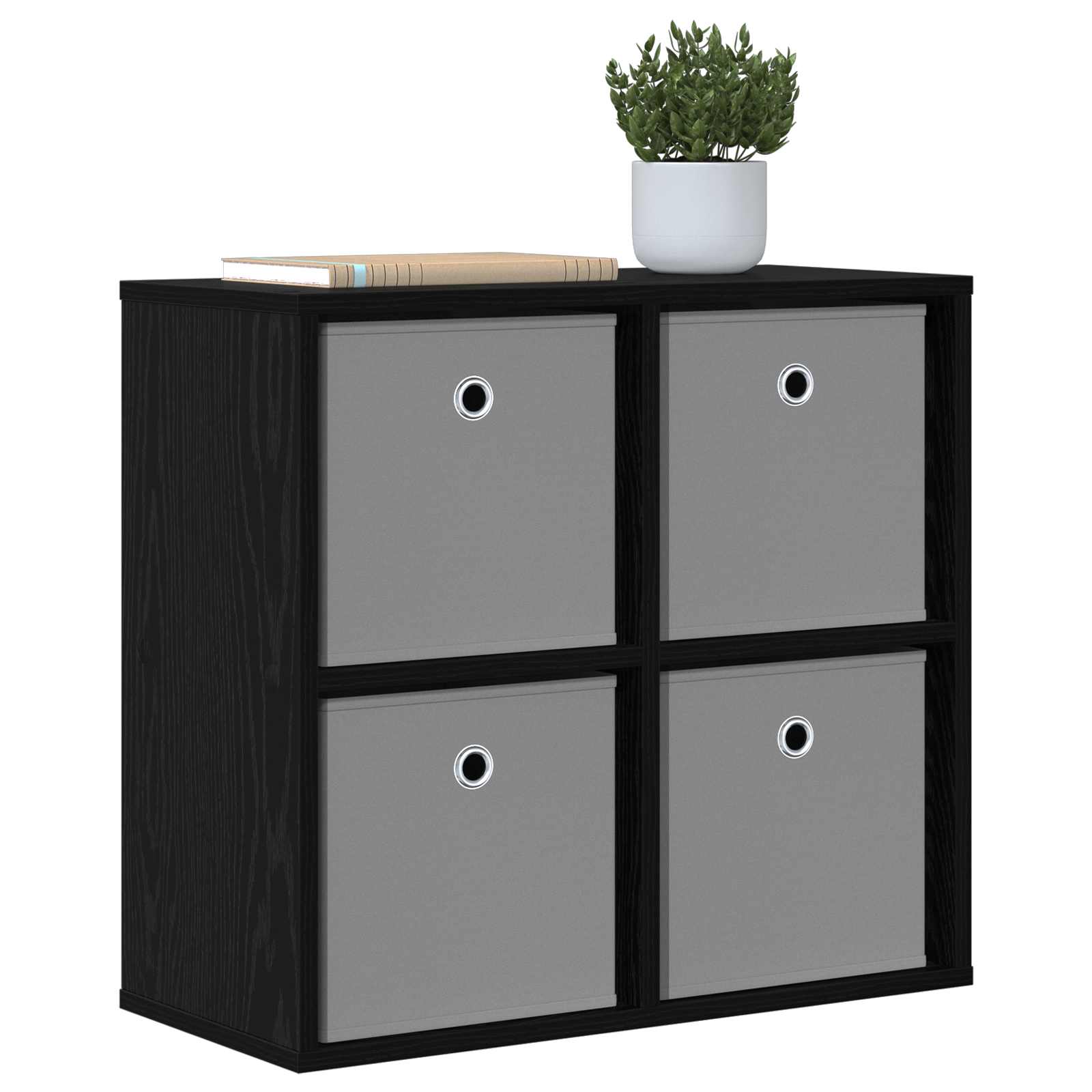 Sideboard with Drawer Black Oak 59.5 x 27 x 57 cm