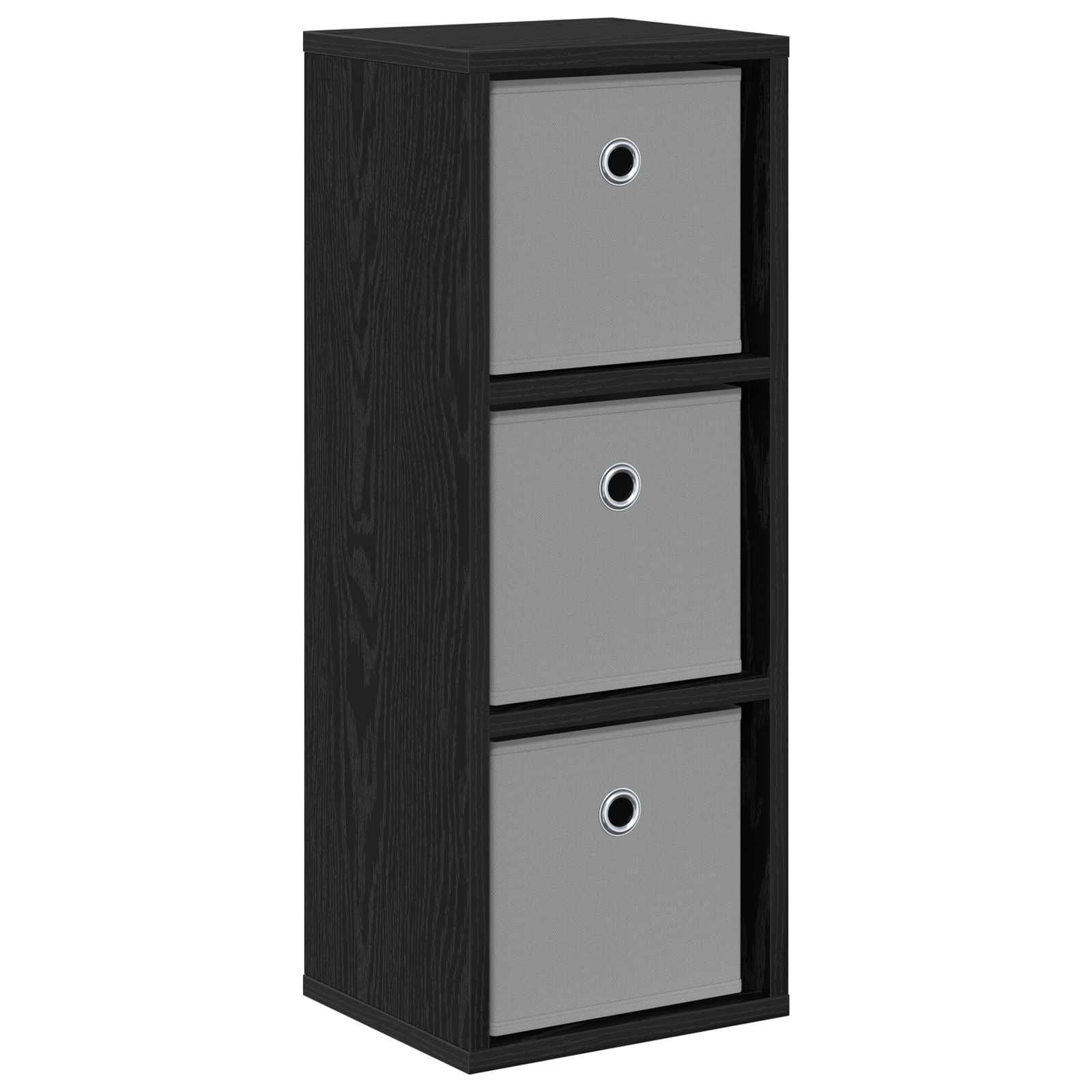 Sideboard with Drawer Black Oak 25.5 x 22 x 69.5 cm