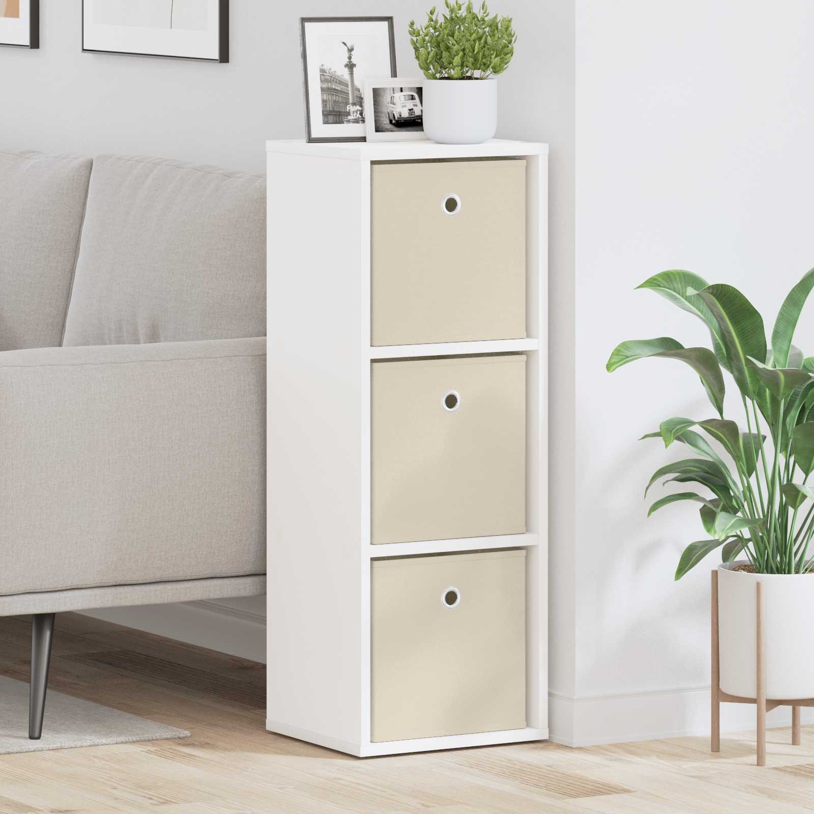Sideboard with Drawer White 30.5 x 27 x 84.5 cm