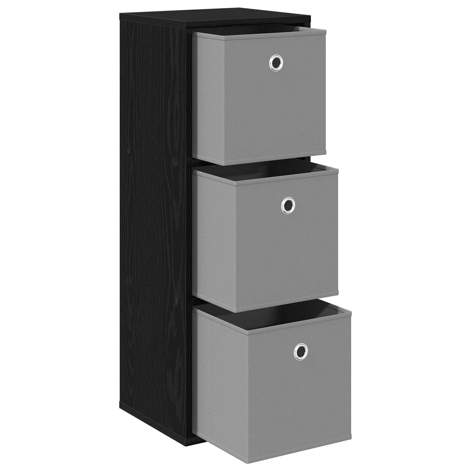 Sideboard with Drawer Black Oak 30.5 x 27 x 84.5 cm