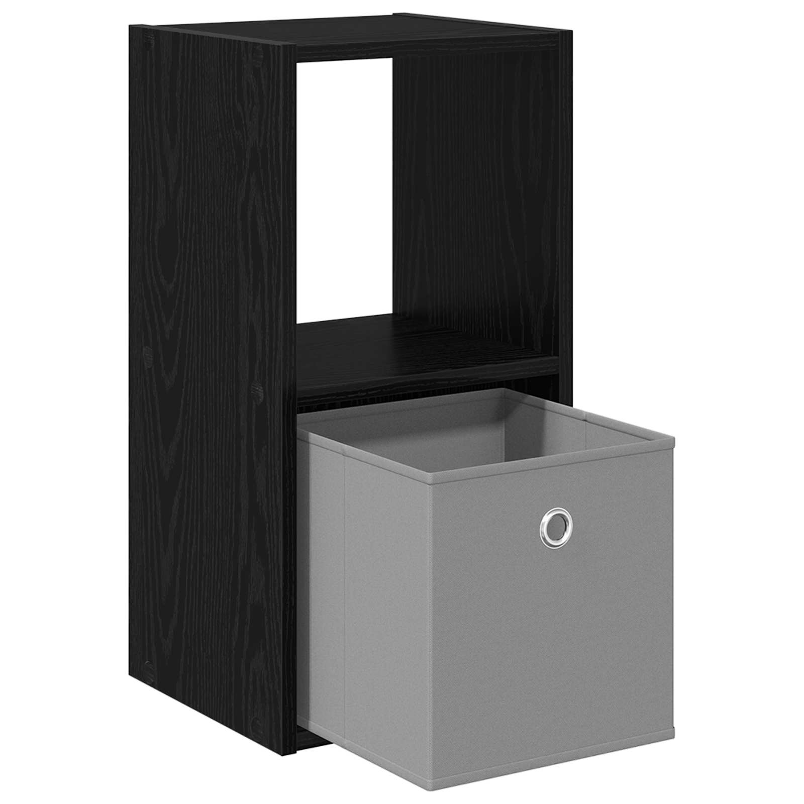 Bedside Table with Drawer 2 pcs Black Oak 30.5 x 27 x 59.5 cm