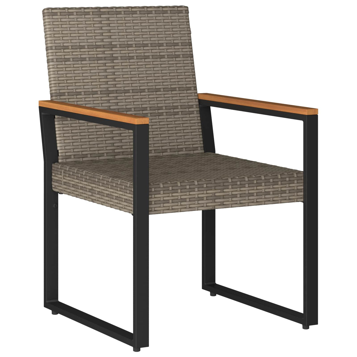 Outdoor Furniture Set 4 pcs Grey and Dark Grey Poly Rattan