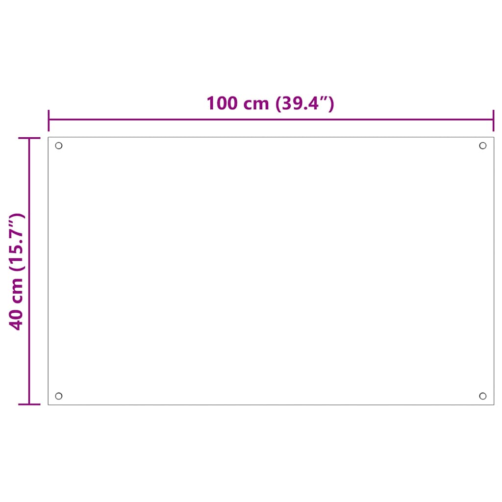 Kitchen Backsplash 2 pcs Transparent 100 x 40 cm Tempered Glass