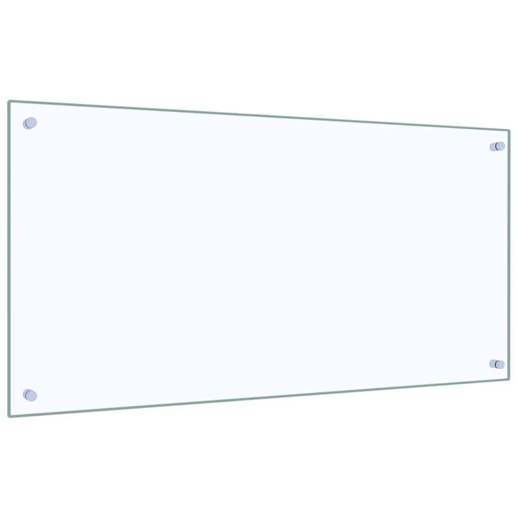 Kitchen Backsplash 2 pcs Transparent 100 x 50 cm Tempered Glass