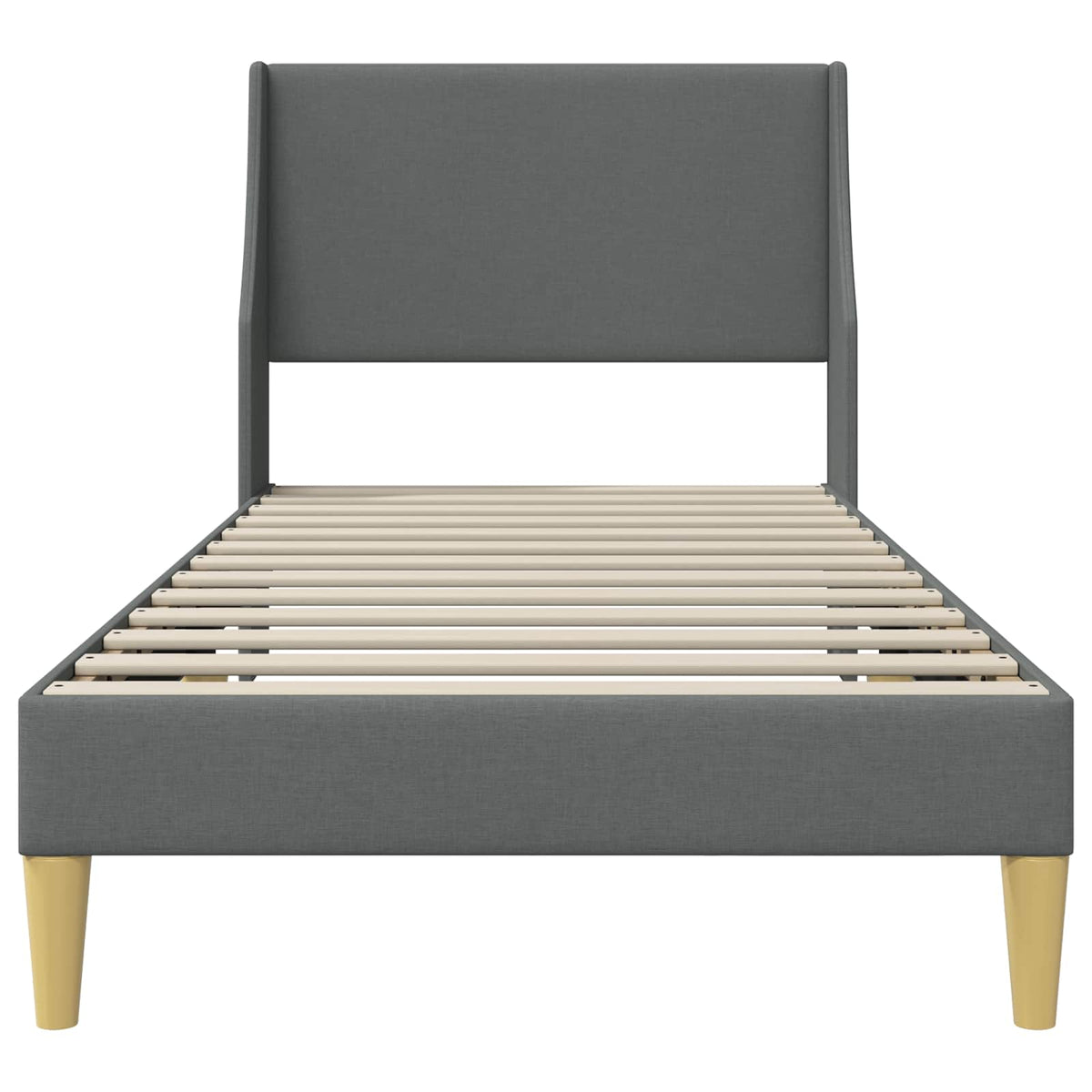 Bed Frame with Headboard Dark Grey 90 x 190 cm Velvet