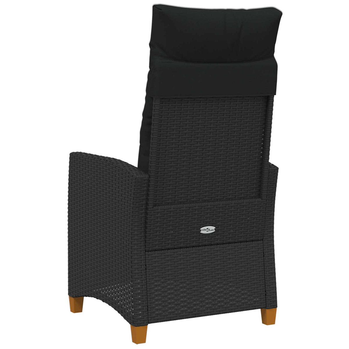 reclining chair with tea plate Black 62 x 64 x 112 cm