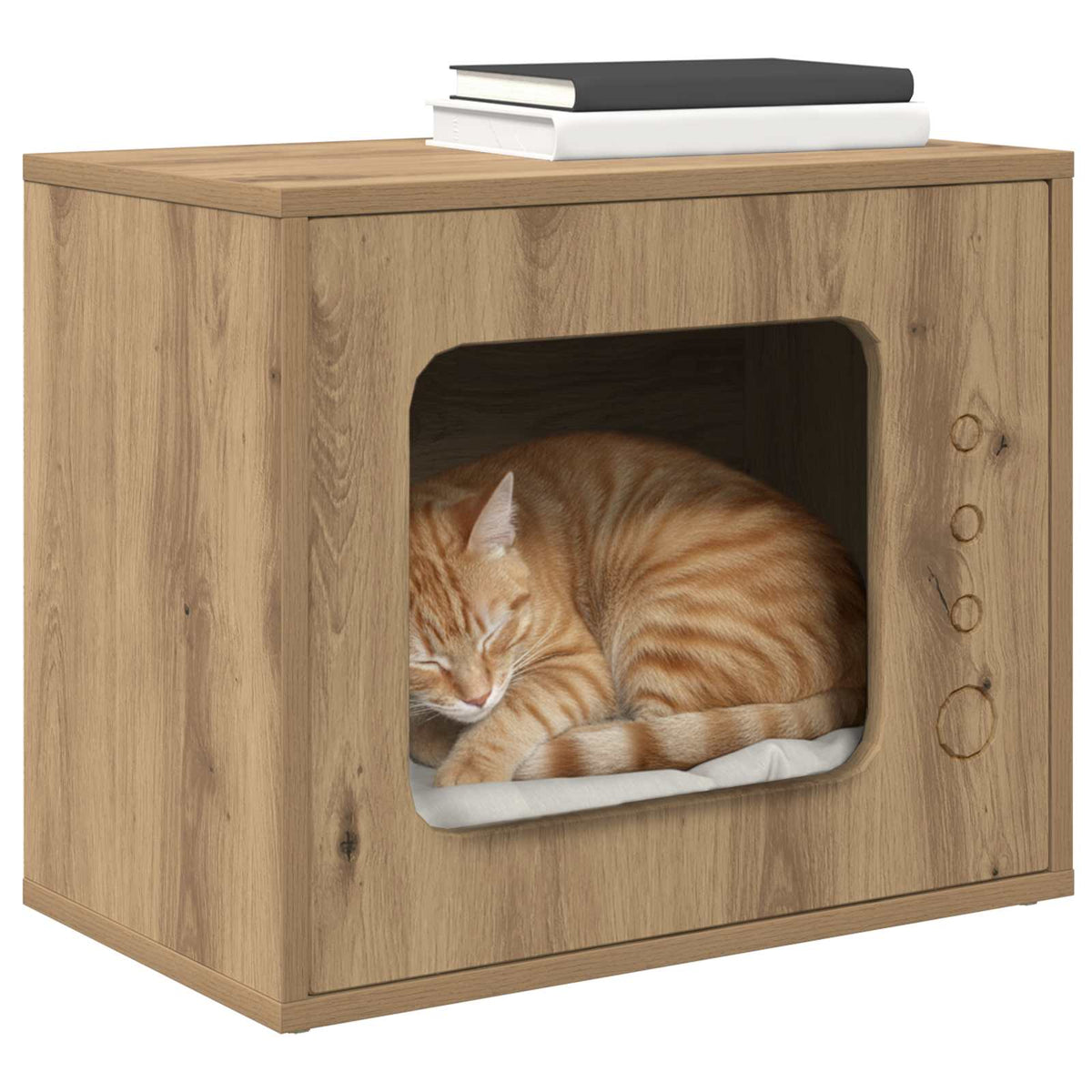 Cat House Artisian Oak 51 x 30 x 42 cm Engineered Wood