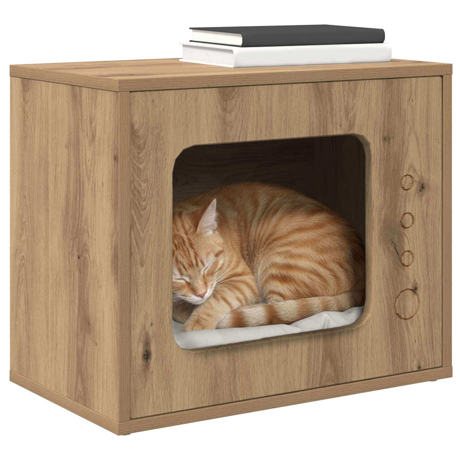 Cat House Artisian Oak 51 x 30 x 42 cm Engineered Wood