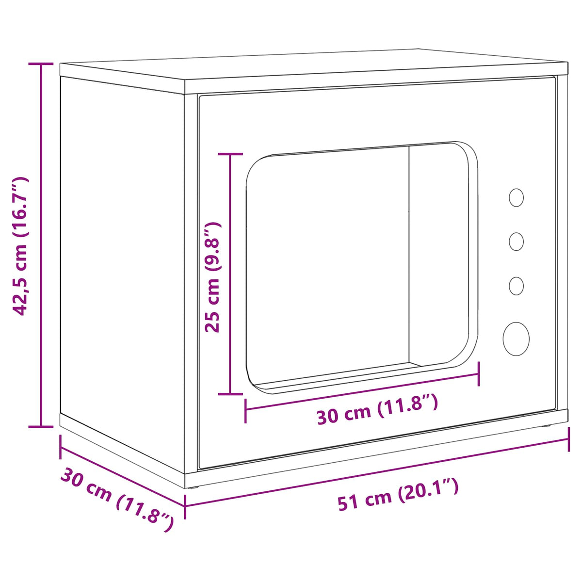 Cat House Artisian Oak 51 x 30 x 42 cm Engineered Wood