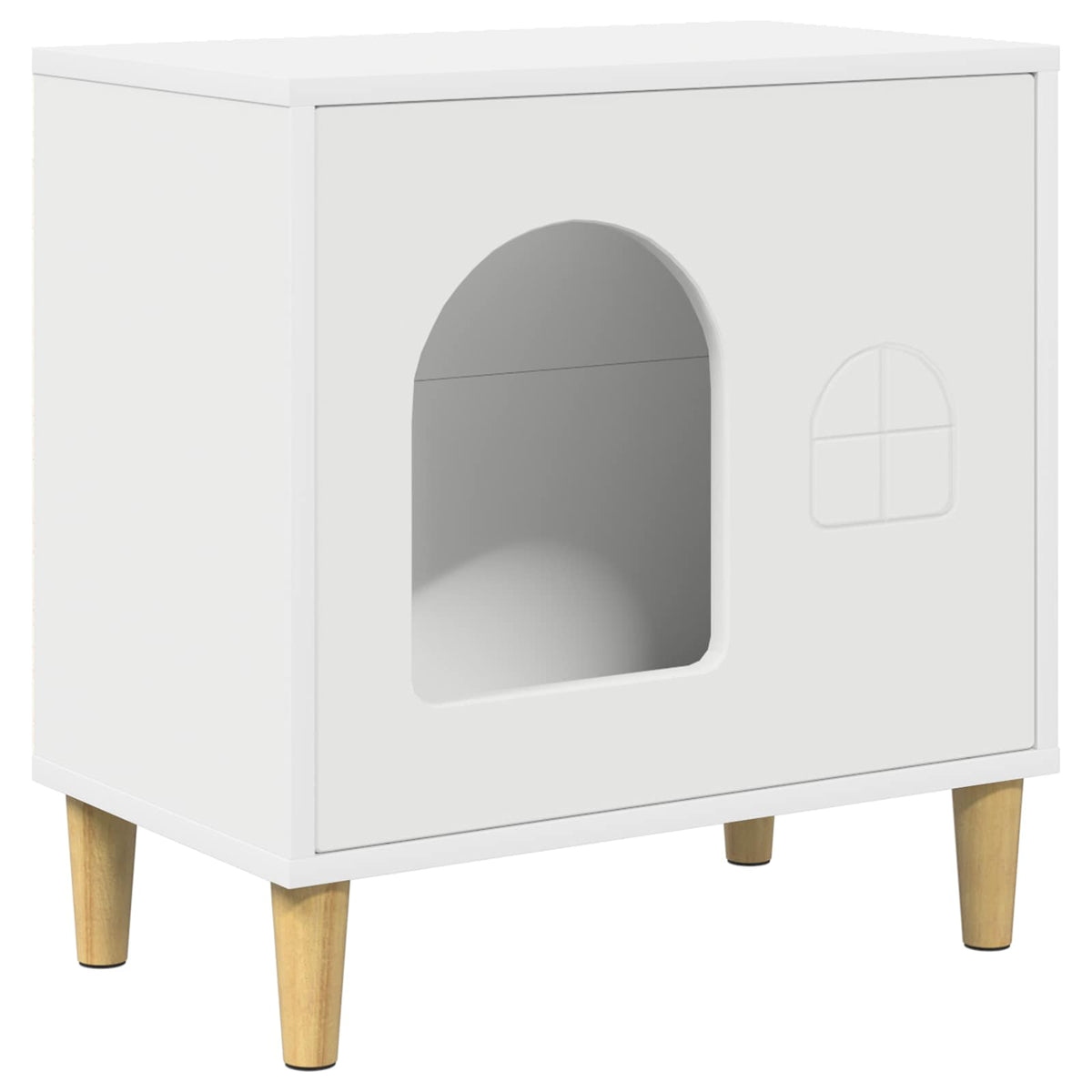 Cat House White 51 x 30 x 52 cm Engineered Wood