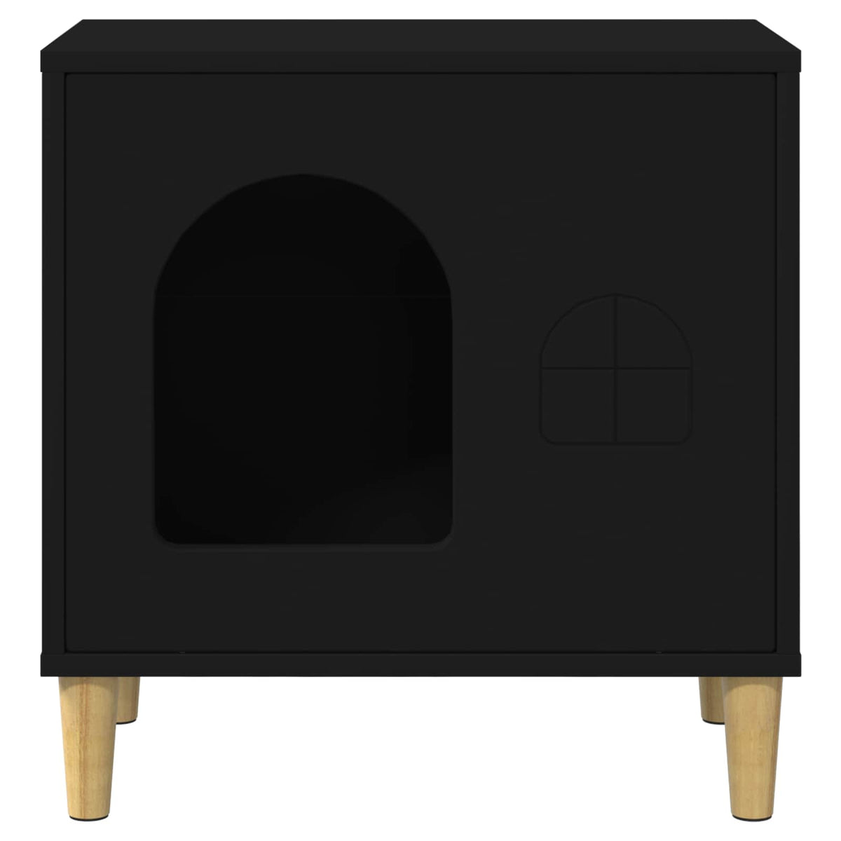 Cat House Black 51 x 30 x 52 cm Engineered Wood