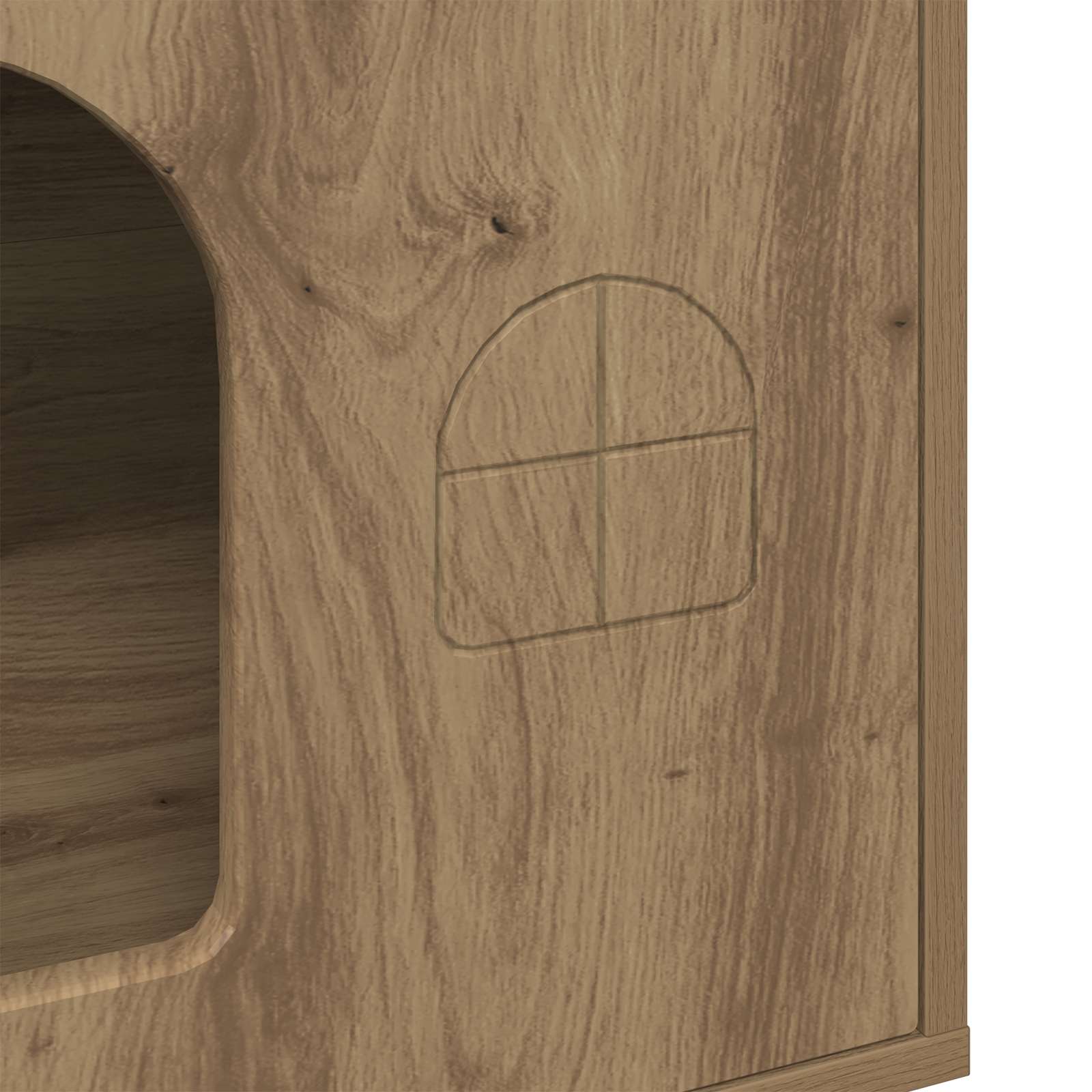 Cat House Artisian Oak 51 x 30 x 52 cm Engineered Wood