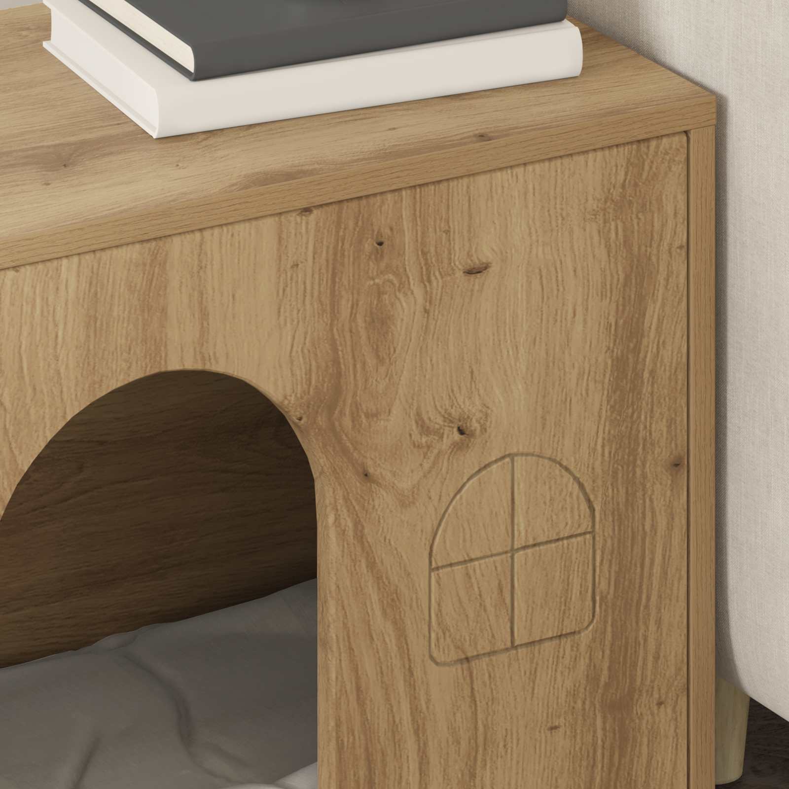 Cat House Artisian Oak 51 x 30 x 52 cm Engineered Wood