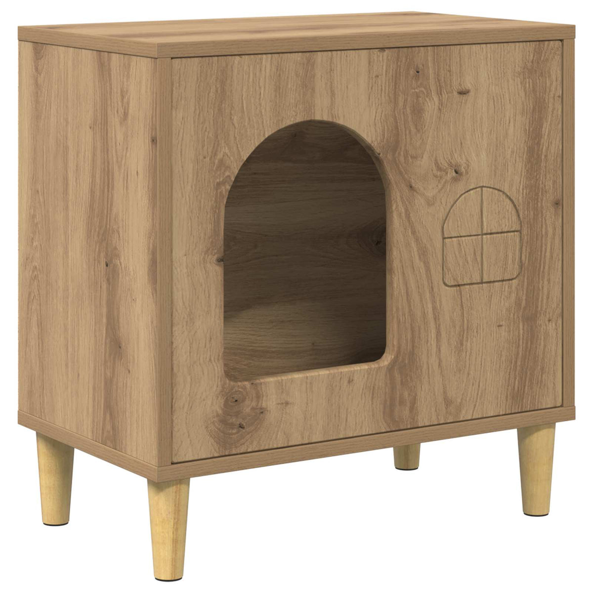 Cat House Artisian Oak 51 x 30 x 52 cm Engineered Wood