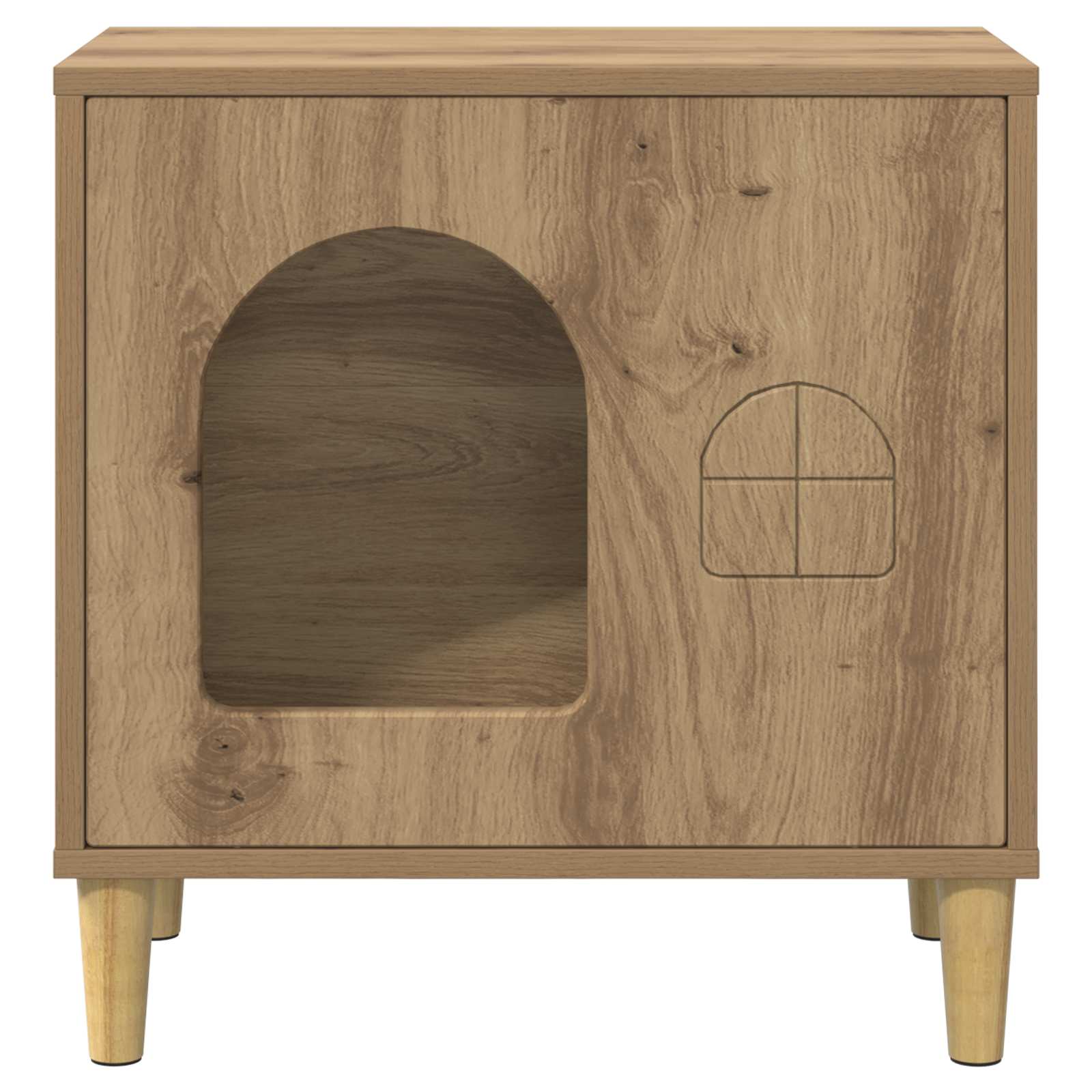Cat House Artisian Oak 51 x 30 x 52 cm Engineered Wood