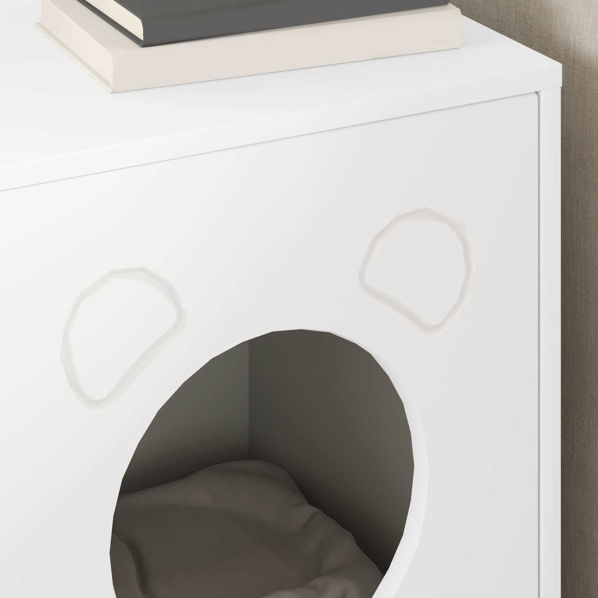 Cat House White 42.5 x 40 x 53 cm Engineered Wood