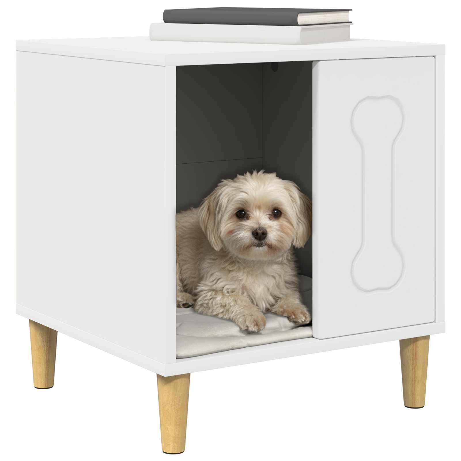 Dog House White 44 x 42 x 49 cm Engineered Wood
