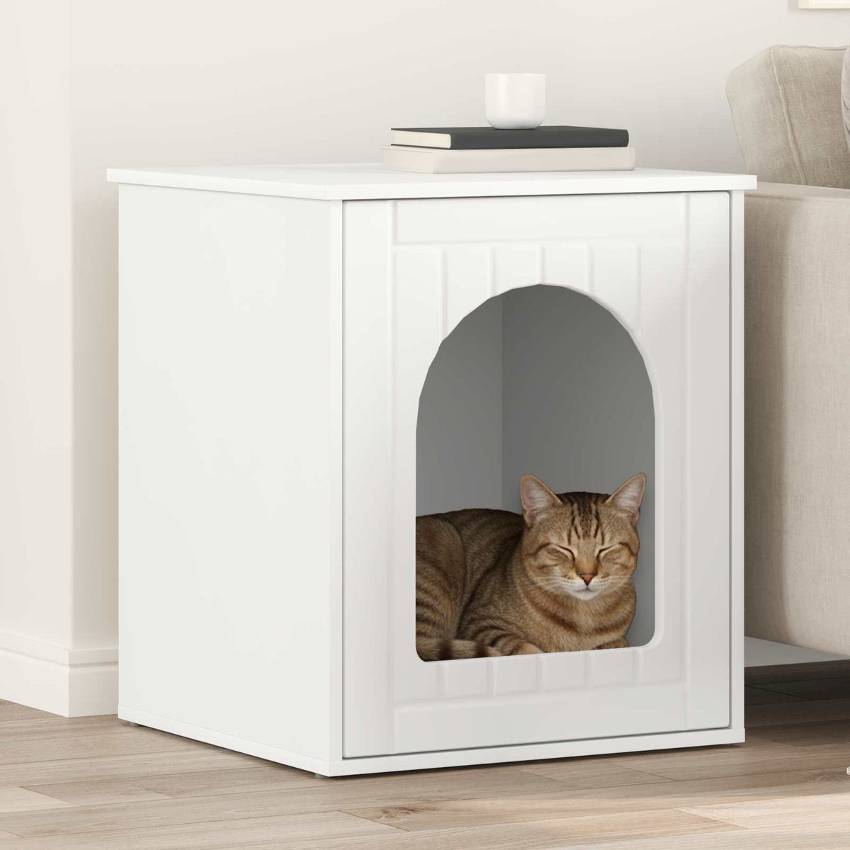 Cat House White 53 x 52 x 62 cm Engineered Wood