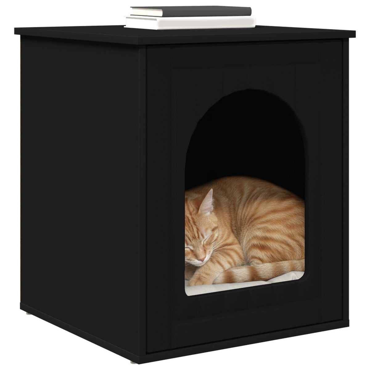 Cat House Black 53 x 52 x 62 cm Engineered Wood