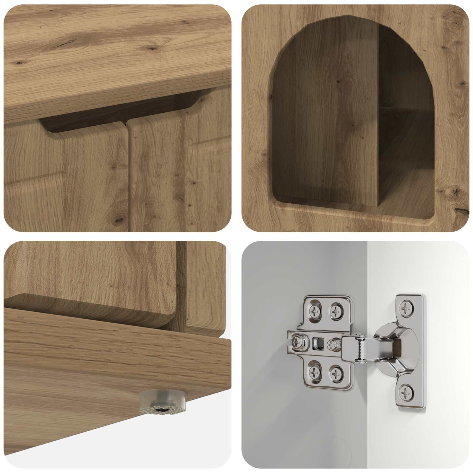 Cat House Artisian Oak 85 x 55 x 50.5 cm Engineered Wood