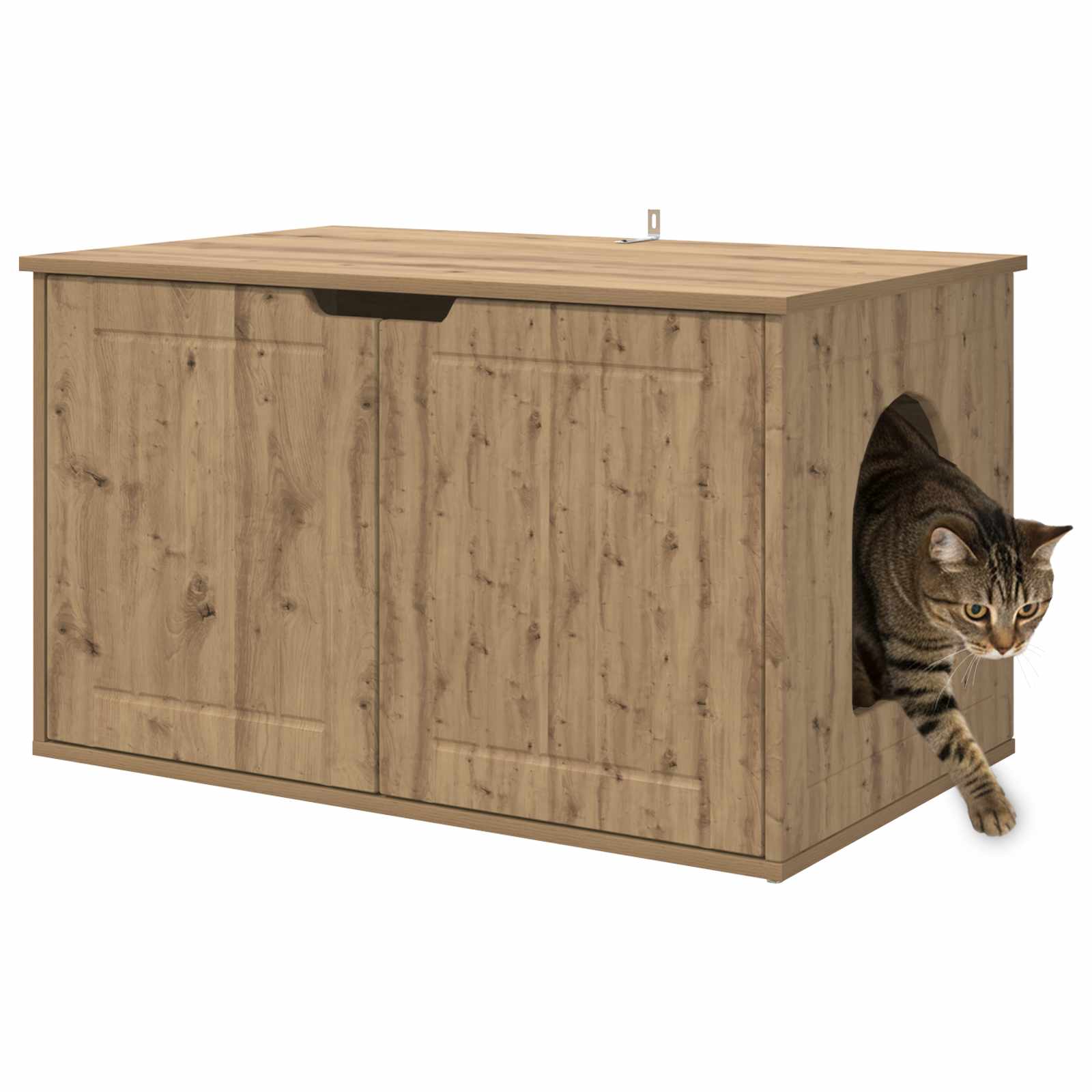 Cat House Artisian Oak 85 x 55 x 50.5 cm Engineered Wood
