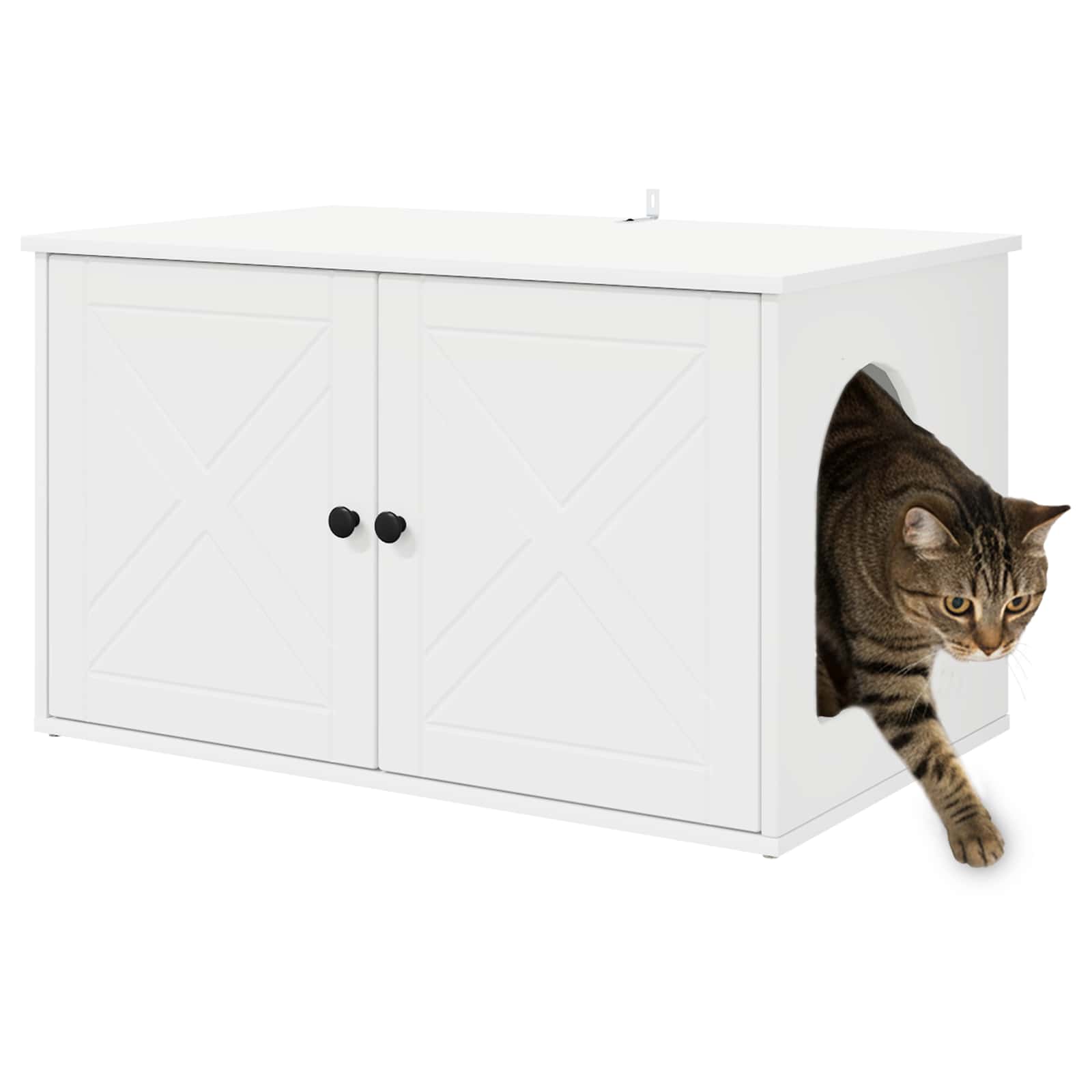 Cat House White 85 x 55 x 50.5 cm Engineered Wood