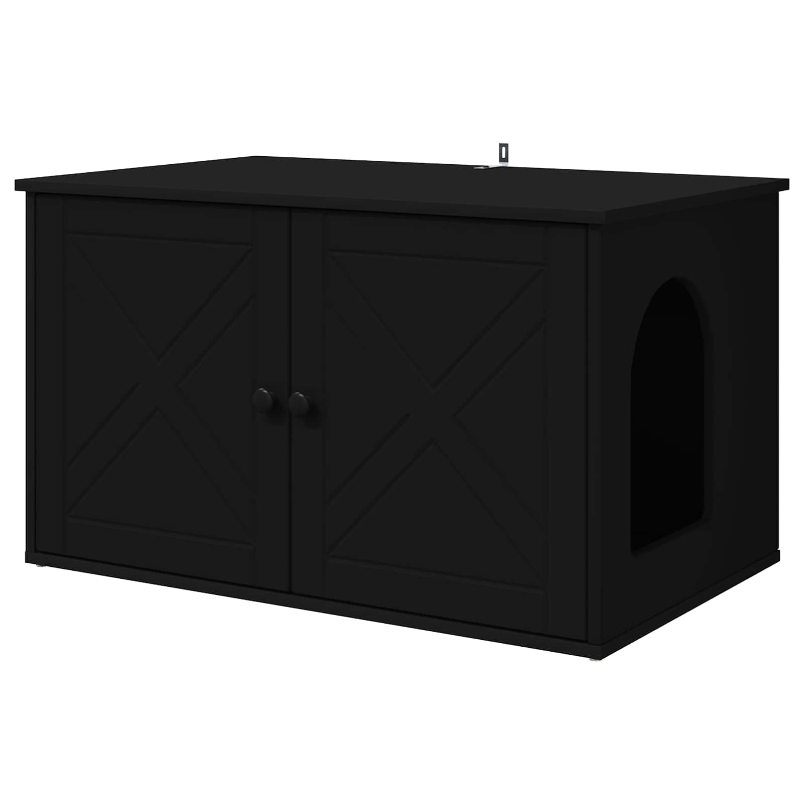Cat House Black 85 x 55 x 50.5 cm Engineered Wood