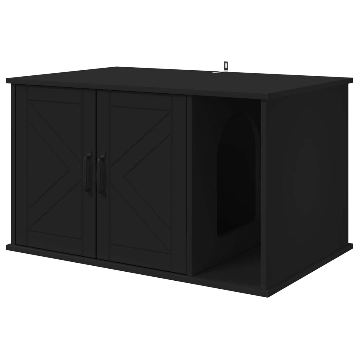 Cat House Black 85 x 55 x 50 cm Engineered Wood
