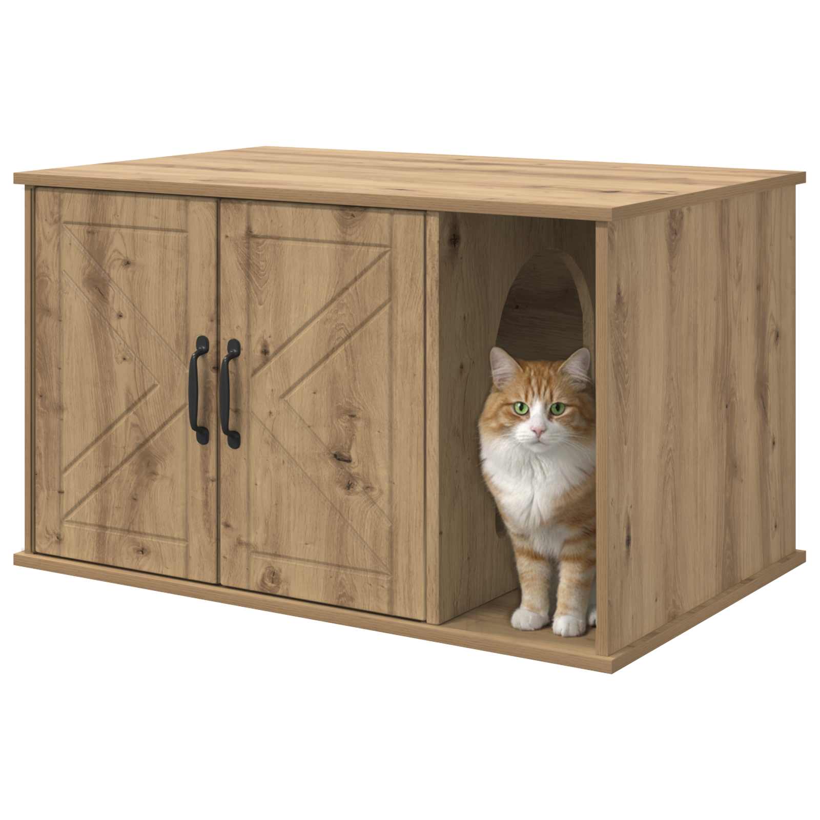 Cat House Artisian Oak 85 x 55 x 50 cm Engineered Wood