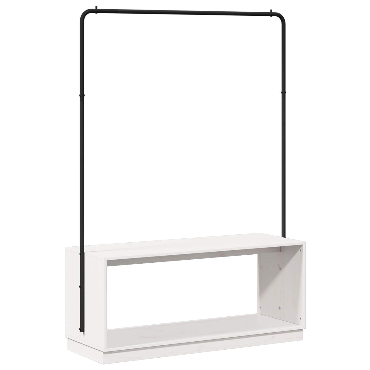 Clothes Rack with Storage White and Black 113 x 40 x 157.5 cm