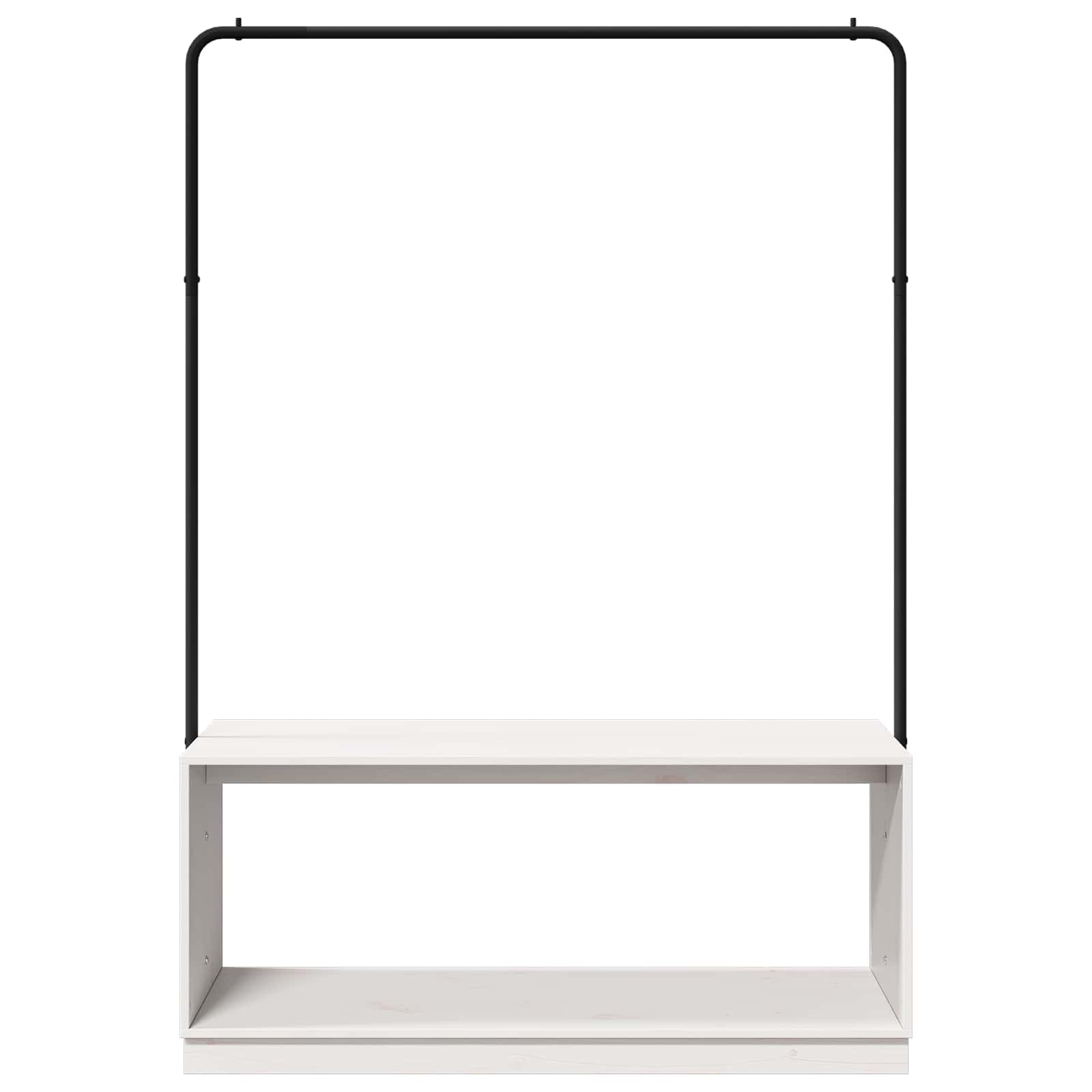 Clothes Rack with Storage White and Black 113 x 40 x 157.5 cm