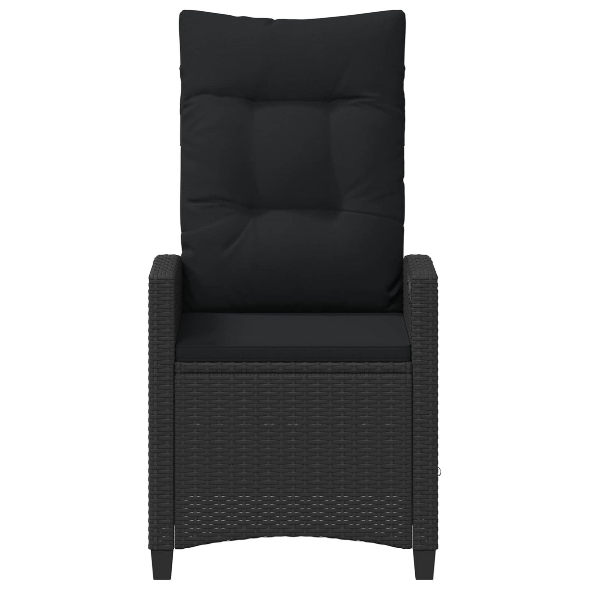 Reclining Garden Chair Black 56 x 60 x 112 cm Poly Rattan